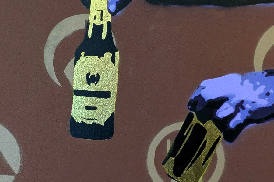 Gold plated Mural in Berlin and Chemnitz